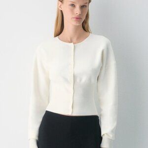 Aritzia Wilfred Golightly Cardigan in Light Burch
